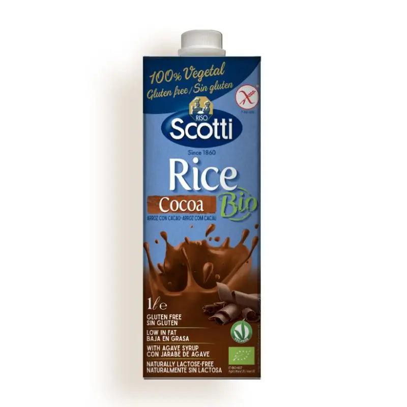 Scotti Bevanda Vegetale di Riso con Cacao 1L .Bio Sg Veg**