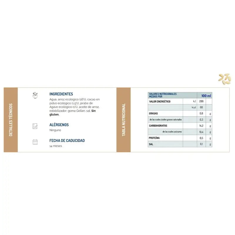 Scotti Bevanda Vegetale di Riso con Cacao 1L .Bio Sg Veg**