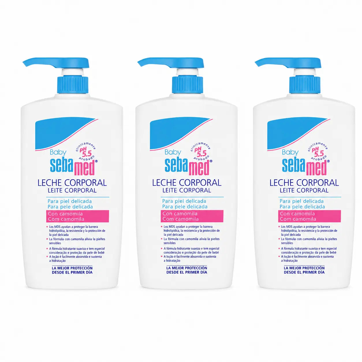Sebamed Latte corpo per pelli delicate 750 Ml, confezione da 3