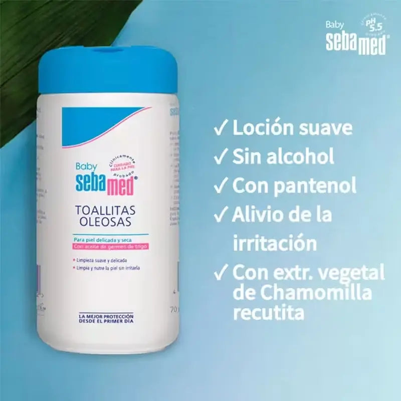 SEBAMED Salviette all'olio per bambini 70 unità