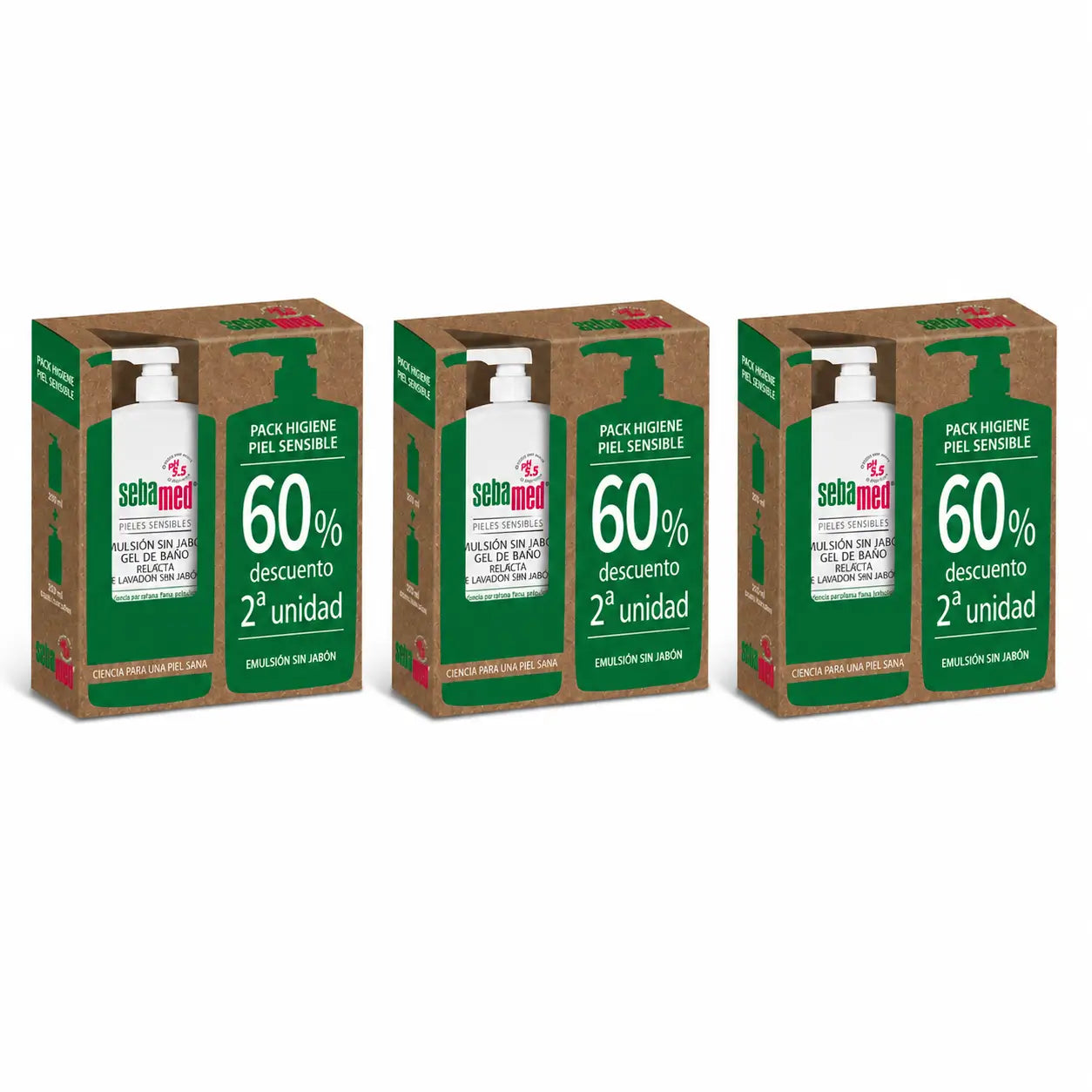 Sebamed Emulsione senza sapone Duplo, 1500 Ml , confezione da 3