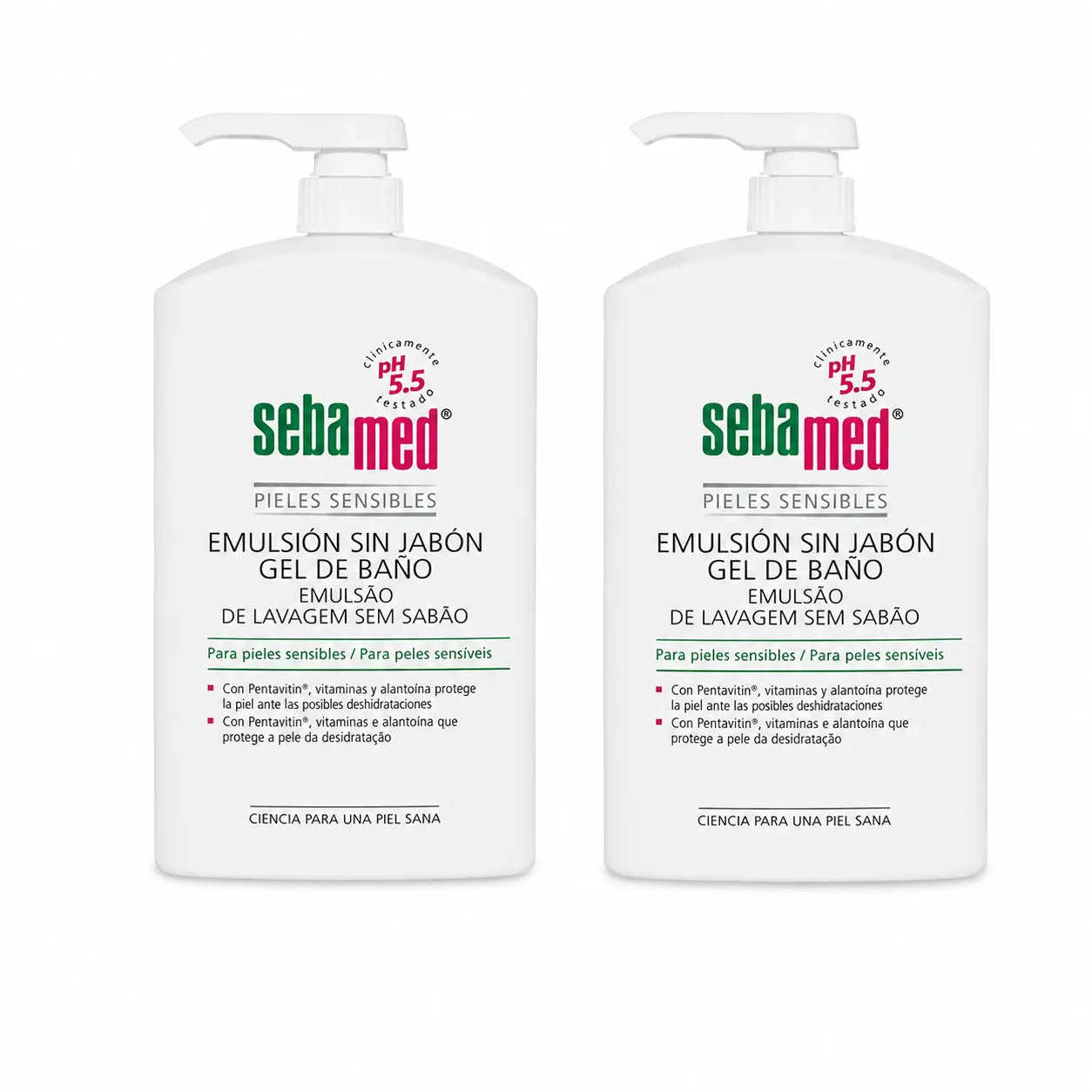 Sebamed Bagno Gel Emulsione Senza Sapone 1000 Ml, confezione da 2