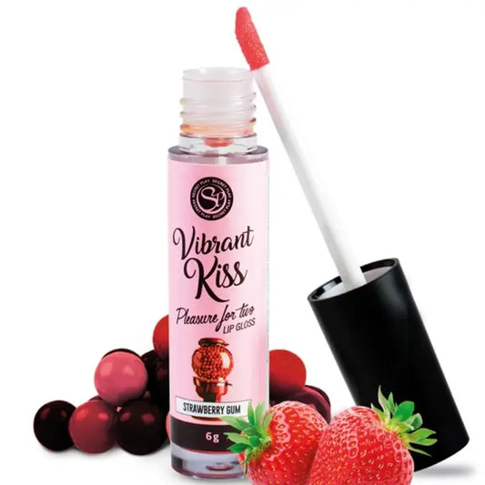 Secret Play Lip Gloss Vibrant Kiss al gusto di gomma da masticare alla fragola