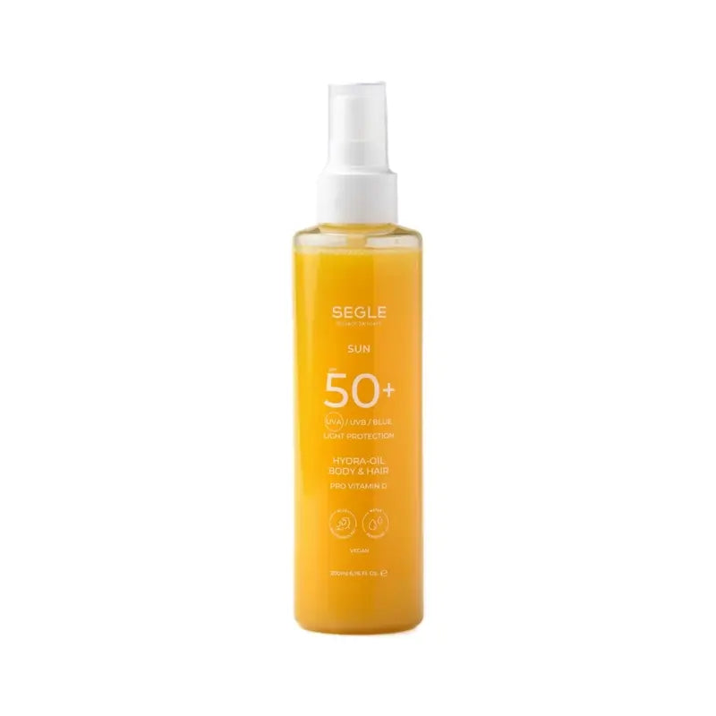Segle Spray solare bifasico per corpo e capelli SPF50+, 200 ml