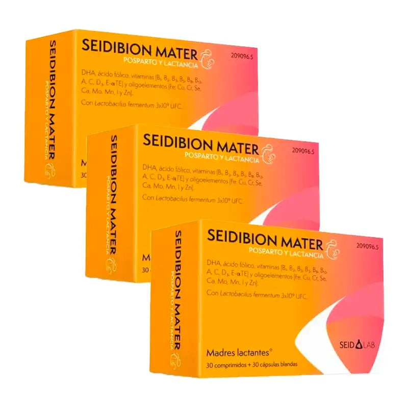 Seidibion Mater Postpartum e Allattamento, confezione 3 x (30 compresse + 30 capsule)