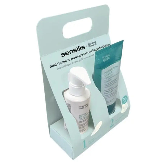 Sensilis Impacco per l'igiene del viso Purify +Succinic, 150ml+200ml