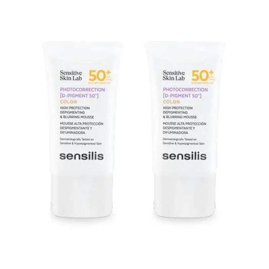 Sensilis Photocorrection [D-Pigment 50+] Mousse depigmentante, 2X40 Ml