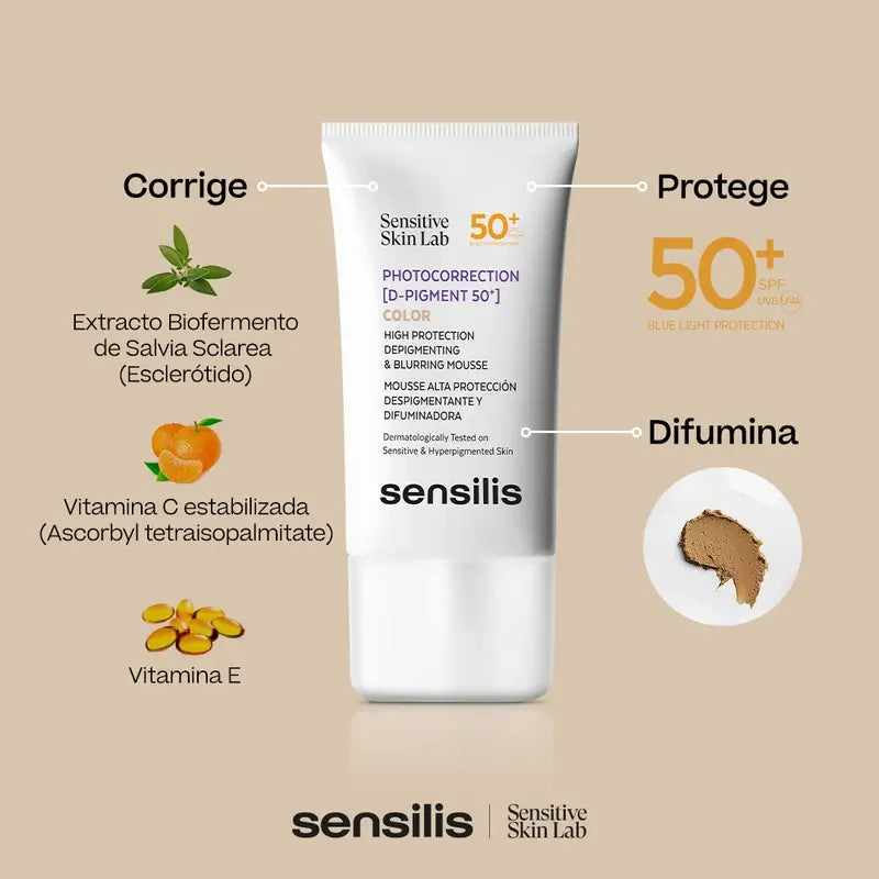 Sensilis Photocorrection [D-Pigment 50+] Mousse depigmentante 40 ml