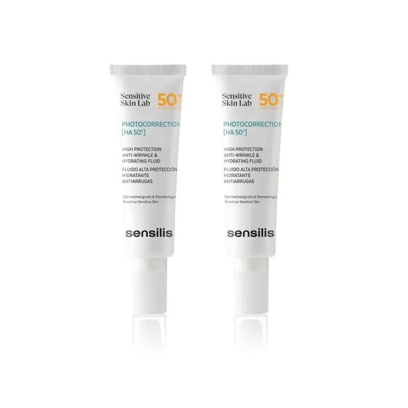 Sensilis Photocorrection [Ha 50+] Idratante e Antirughe, 2X50 Ml