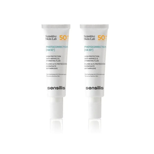 Sensilis Photocorrection [Ha 50+] Idratante e Antirughe, 2X50 Ml