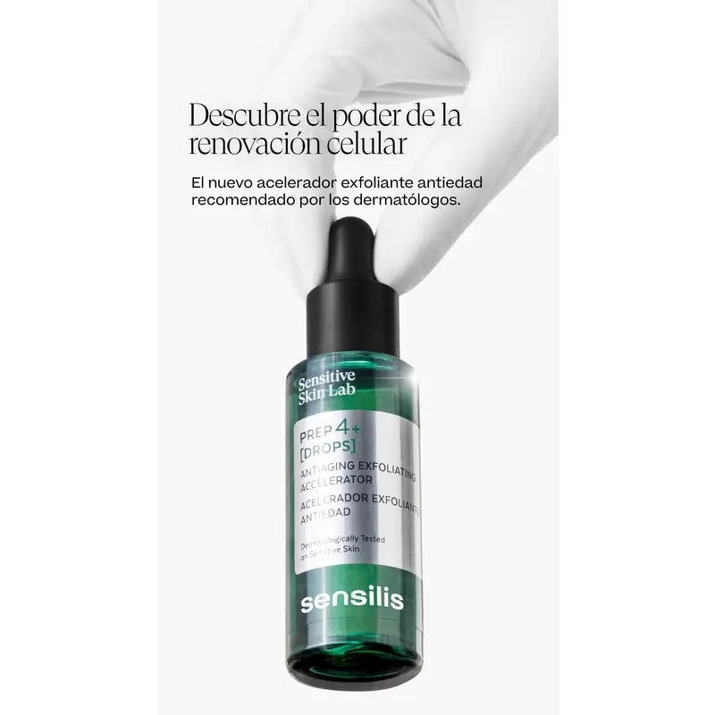 Sensilis Prep4+ Drops Siero Acceleratore Esfoliante Anti-Età 30 Ml