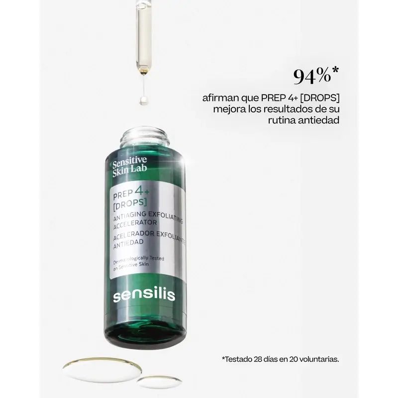 Sensilis Prep4+ Drops Siero Acceleratore Esfoliante Anti-Età 30 Ml