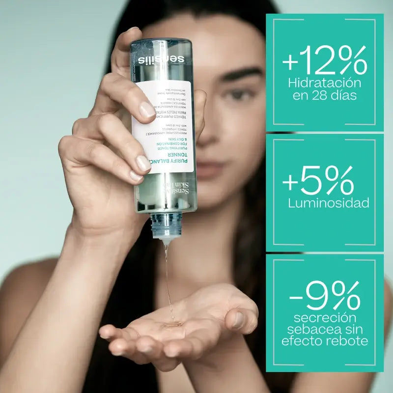 Sensilis Purify Balancing Toner Tonico detergente per pelli grasse e miste 200 ml
