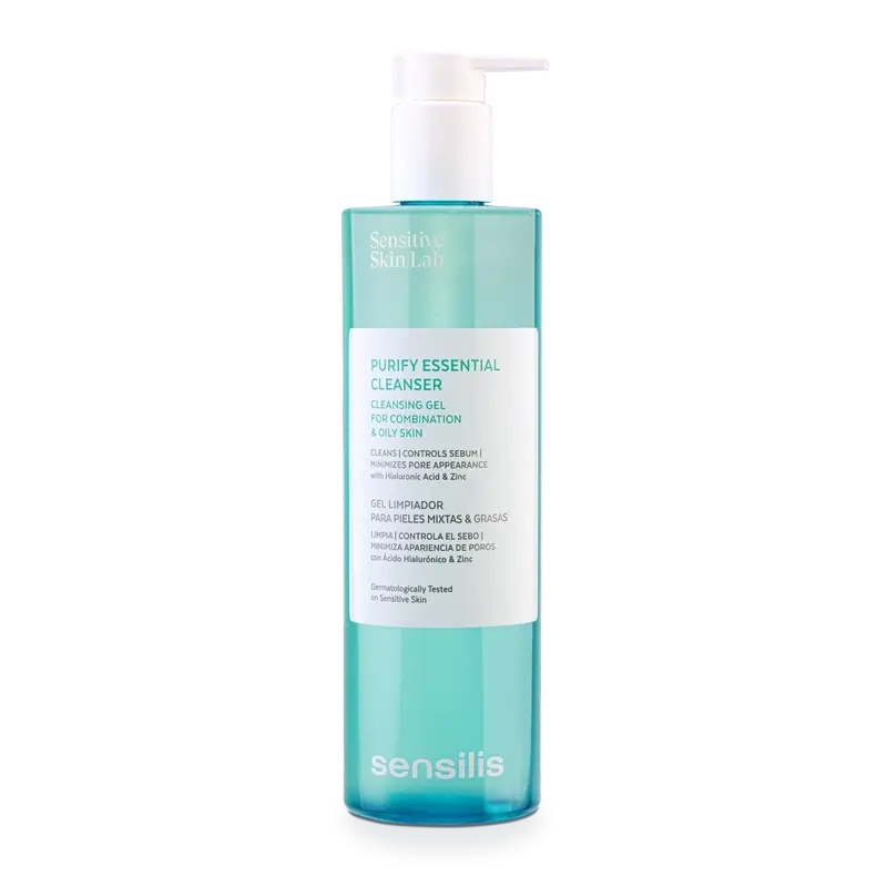 Sensilis Purify Essential Cleanser Gel detergente per pelli grasse e miste 400 ml