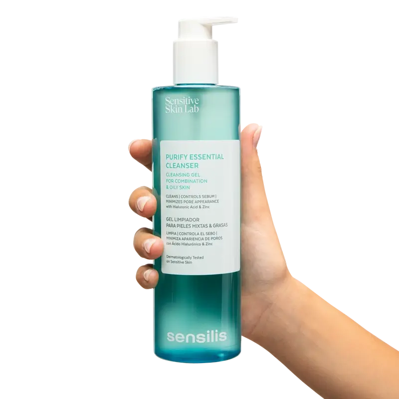 Sensilis Purify Essential Cleanser Gel detergente per pelli grasse e miste 400 ml