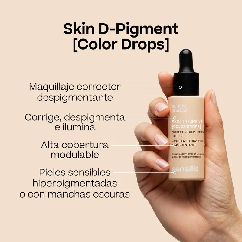 Sensilis Skin D-Pigment Beige Correttore depigmentante per il trucco, 30 ml