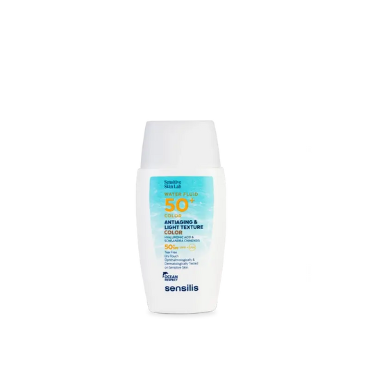 Sensilis Water Fluid SPF 50+ Fluido antietà con colore, 40 ml