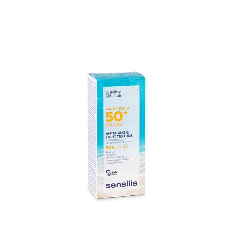 Sensilis Water Fluid SPF 50+ Fluido antietà con colore, 40 ml