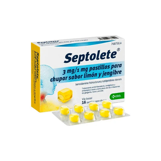 Septolete Limone e Zenzero, 16 pastiglie