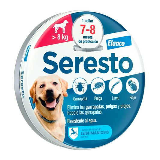 Collare per cani Seresto +8Kg Grande