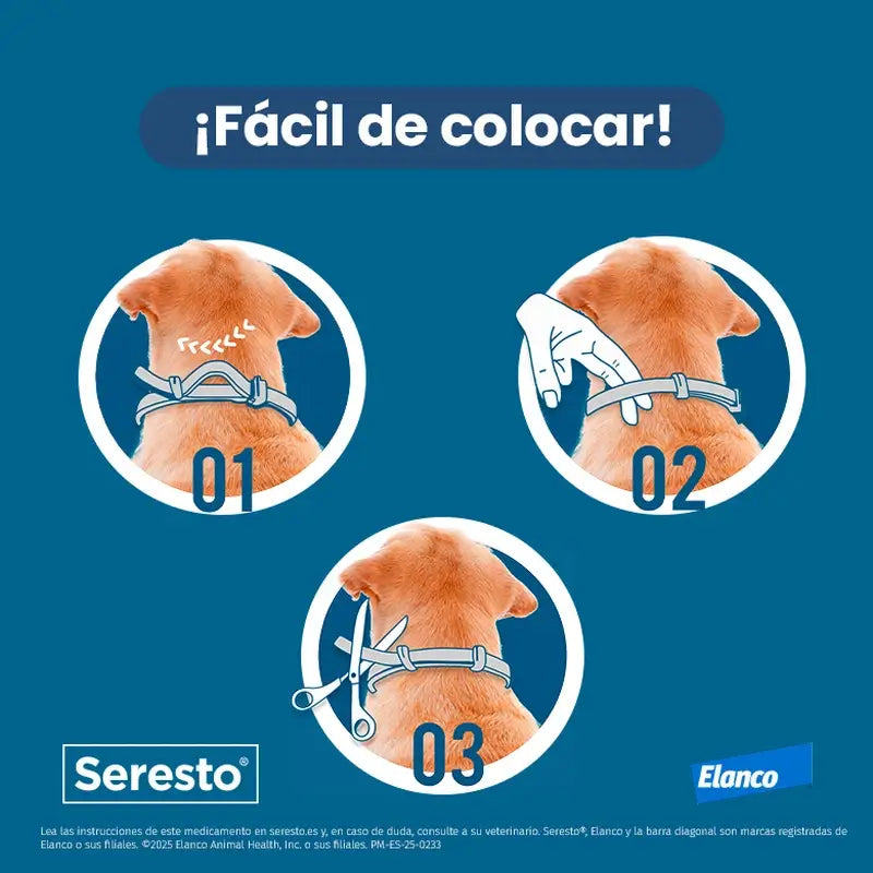 Collare per cani Seresto +8Kg Grande