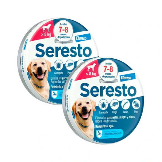 Collare per cani Seresto +8Kg Large Confezione da 2 unità