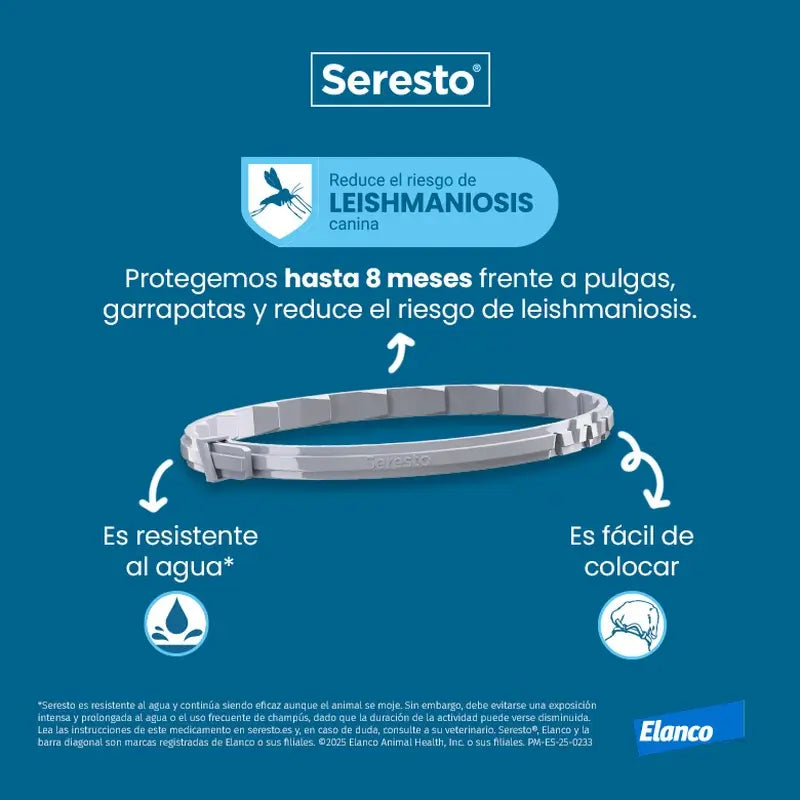 Collare per cani Seresto +8Kg Large Confezione da 3 unità