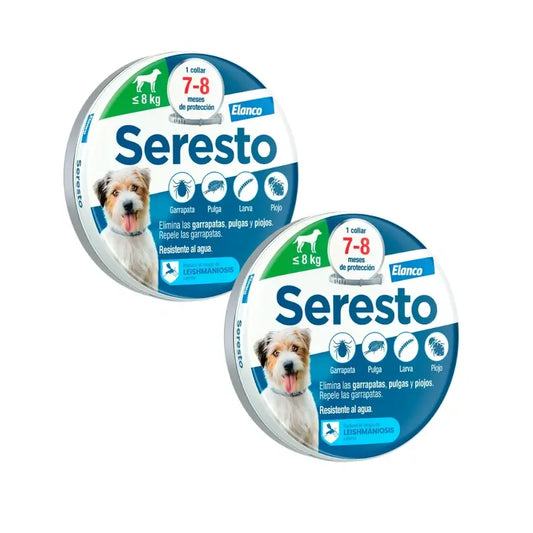 Collare per cani Seresto -8Kg Small Confezione da 2 unità