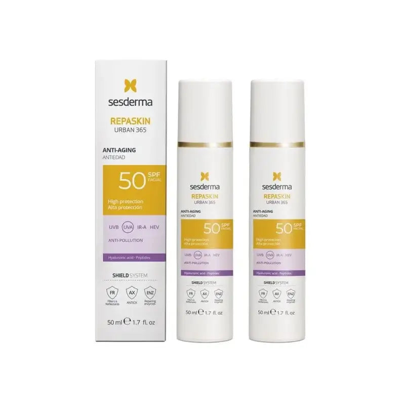 Sesderma Repaskin Urban 365 Anti-Aging, 2X50 Ml