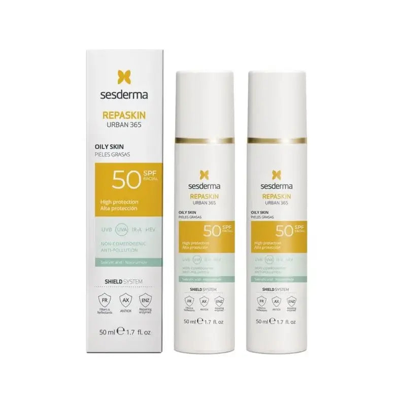 Sesderma Repaskin Urban 365 Pelle grassa, 2X50 Ml