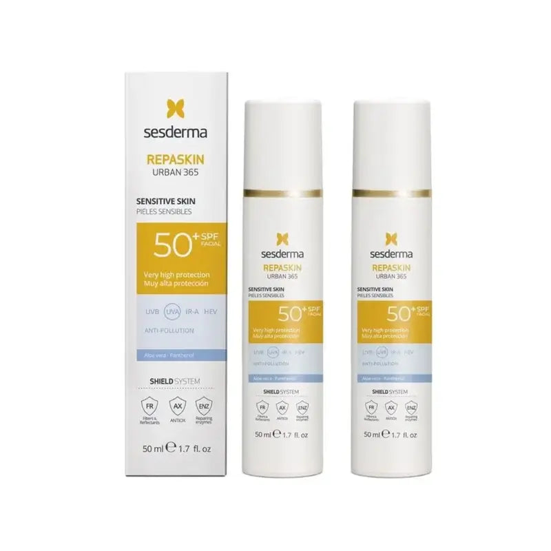 Sesderma Repaskin Urban 365 Pelle sensibile, 2X50 Ml
