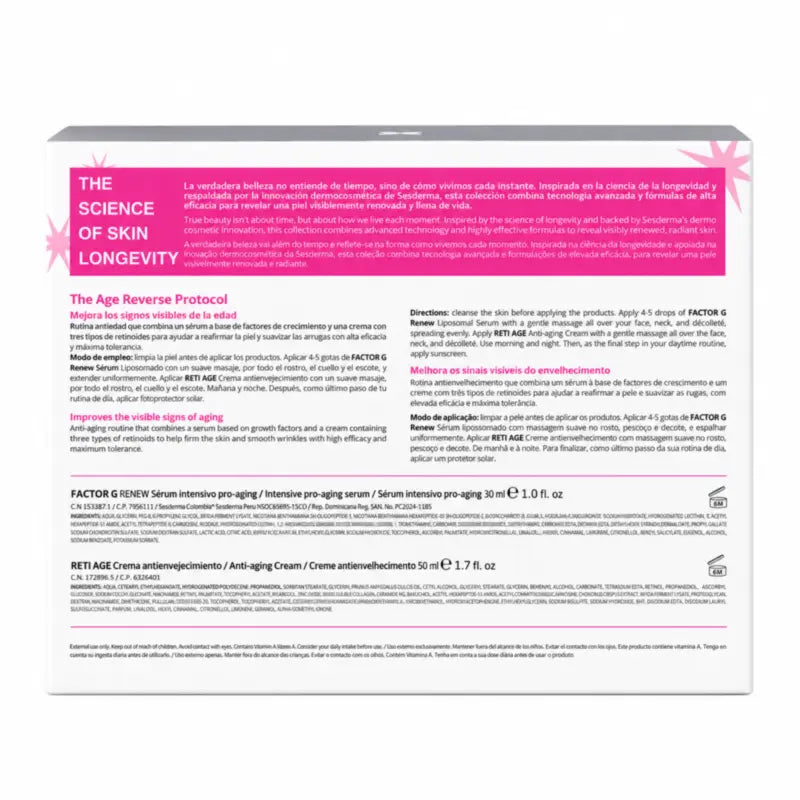 Sesderma The Age Reverse Protocol Pack Retiage Crema + Factor G Siero