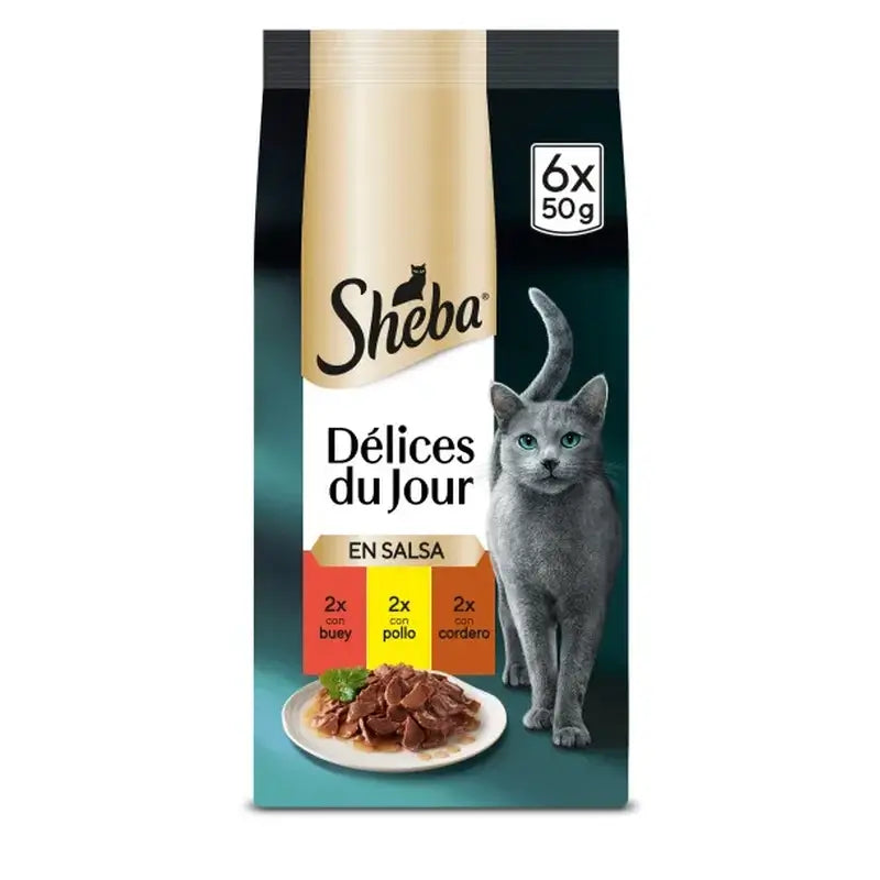 Sheba Delices Du Jour Carni per gatti 12X6X50Gr