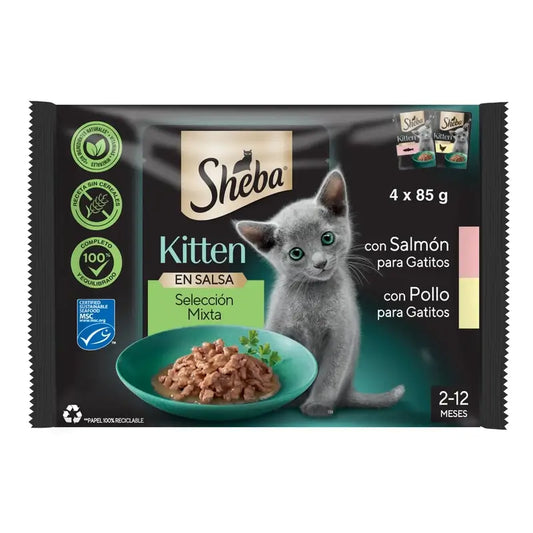 Sheba Kitten Pouch Mix per gatti 13X4X85Gr