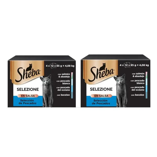 Sheba Multipack Delicatezze di pesce, Confezione da 2, 4X12X85Gr