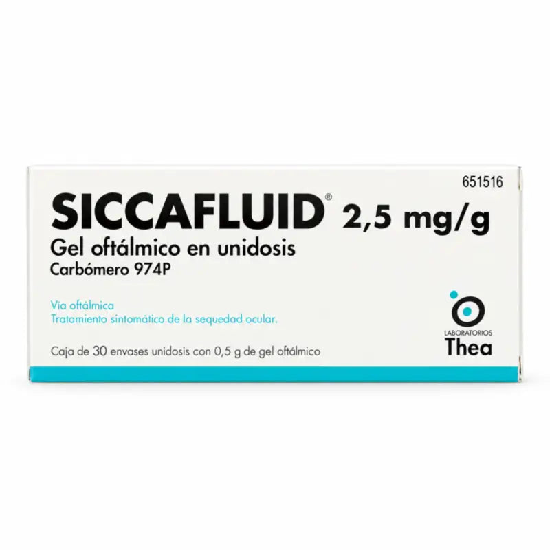 Siccafluid 2,5 mg/g Gel oftalmico 30 Dose singola