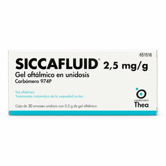 Siccafluid 2,5 mg/g Gel oftalmico 30 Dose singola