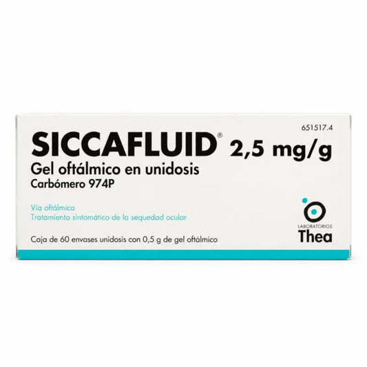 Siccafluid 2,5 mg/g Gel oftalmico 60 Dose singola