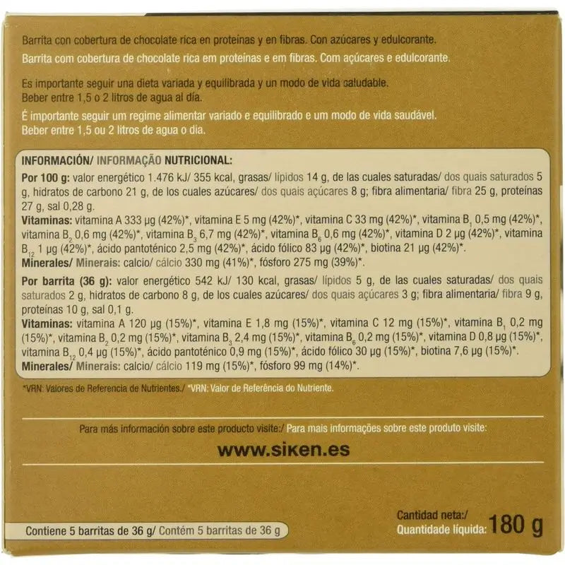 Barretta di cioccolato sostitutivo Siken 40 grammi