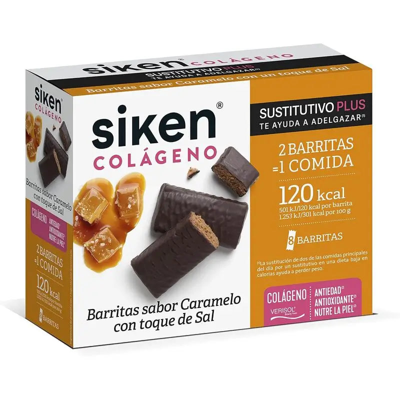 Siken Collagene Sostituto del Collagene Barrita Caramello , 8 unità