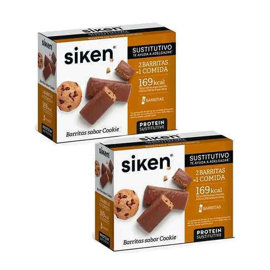 Barrette di biscotti sostitutivi Siken, confezione da 2 x 8 unità