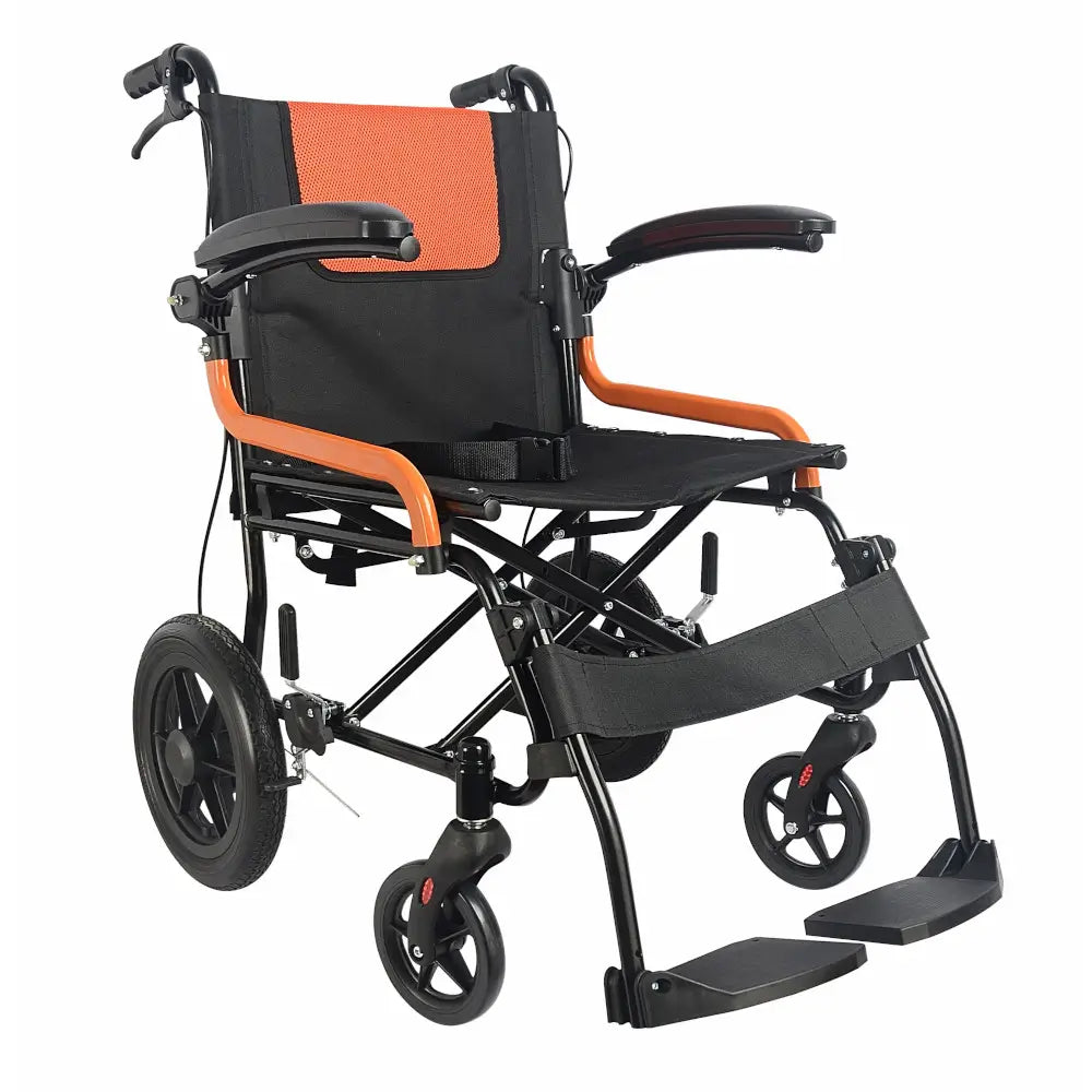 sedia a rotelle da trasporto, braccioli ribaltabili, 46 cm