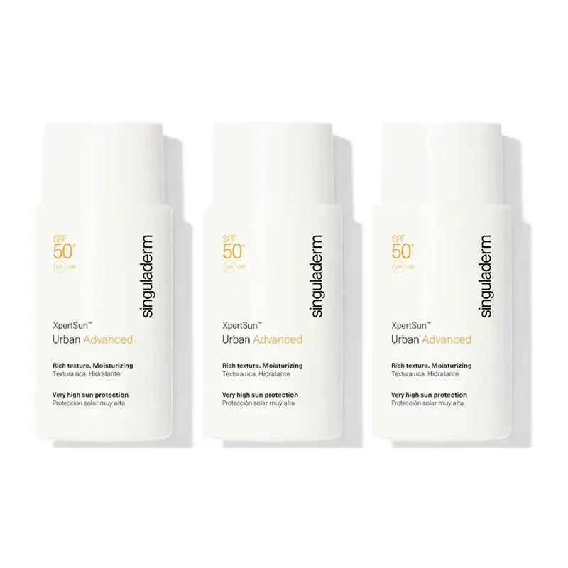 Singuladerm Triplo Singuladerm Texture Ricca Xpertsun Urban Idratante Avanzato, 3 X 50 Ml