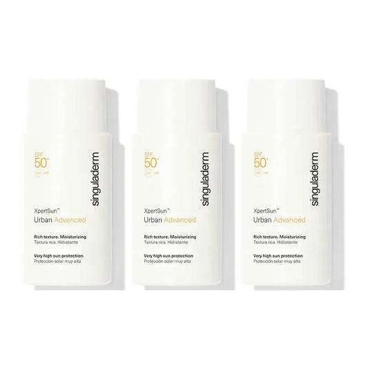 Singuladerm Triplo Singuladerm Texture Ricca Xpertsun Urban Idratante Avanzato, 3 X 50 Ml