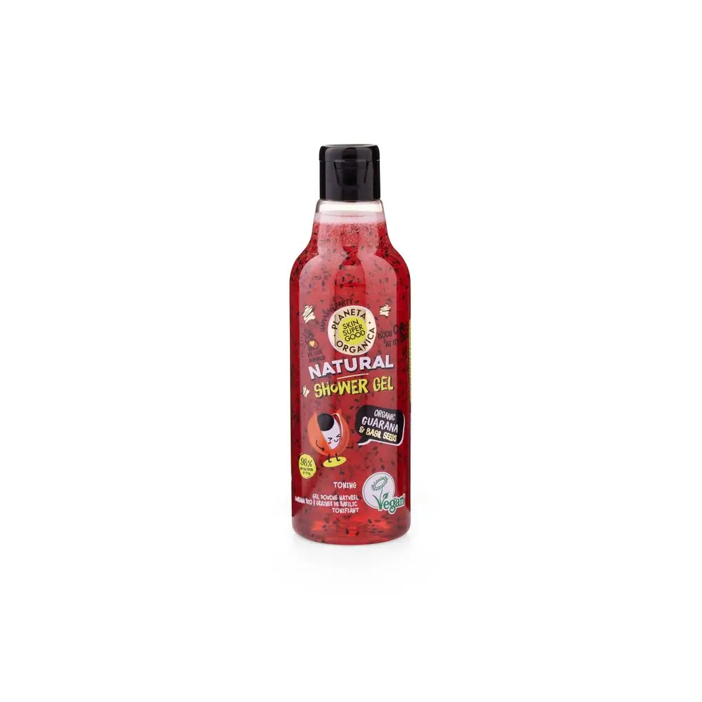 Skin Super Good Gel doccia organico naturale al guaranà e semi di basilico, 250 ml