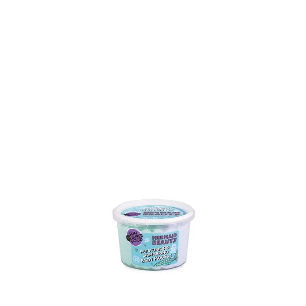 Mousse corpo idratante Skin Super Good con lucentezza Mermaid Beauty. Be Mermazing, 250 Ml
