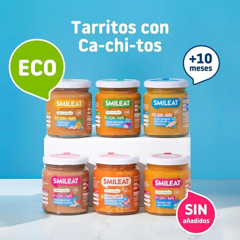 Smileat Porridge di riso e tacchino con verdure, 6x230 Gr
