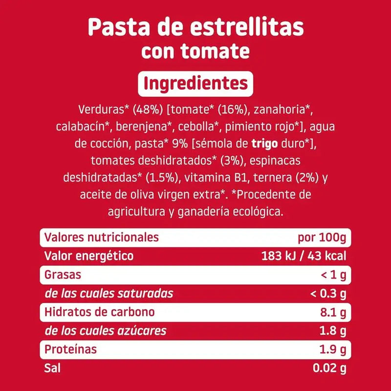Barattolo piccolo Smileat con pezzi di pasta al pomodoro, confezione da 6 x 230 Gr