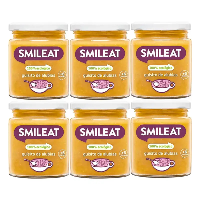 Barattolo di stufato di fagioli Smileat, Confezione 6 x 230 Gr