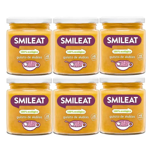 Barattolo di stufato di fagioli Smileat, Confezione 6 x 230 Gr